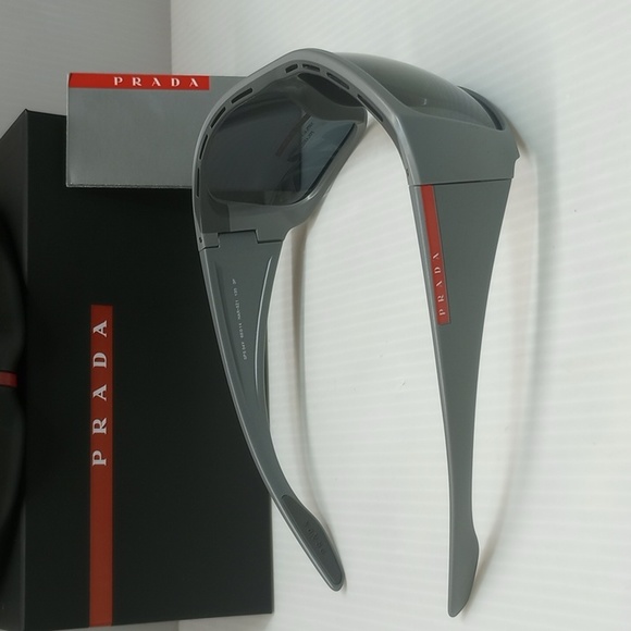 Prada men polarized sunglasses sps 04v grey made in Italy - Picture 2 of 7